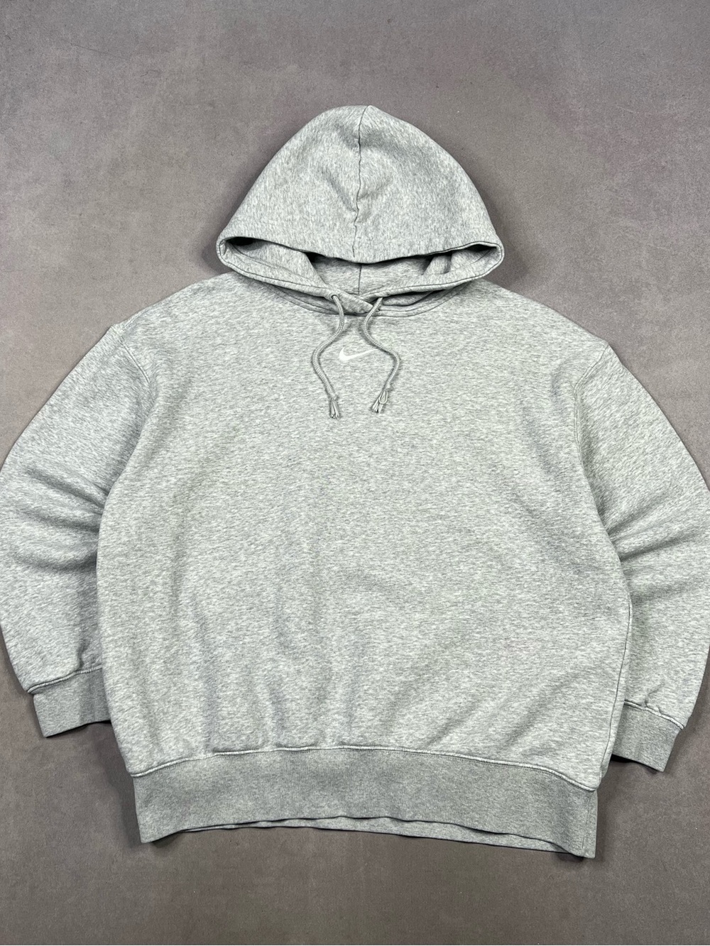 Nike Heather Grey Pullover Hoodie - Men's Casual Sport Sweatshirt